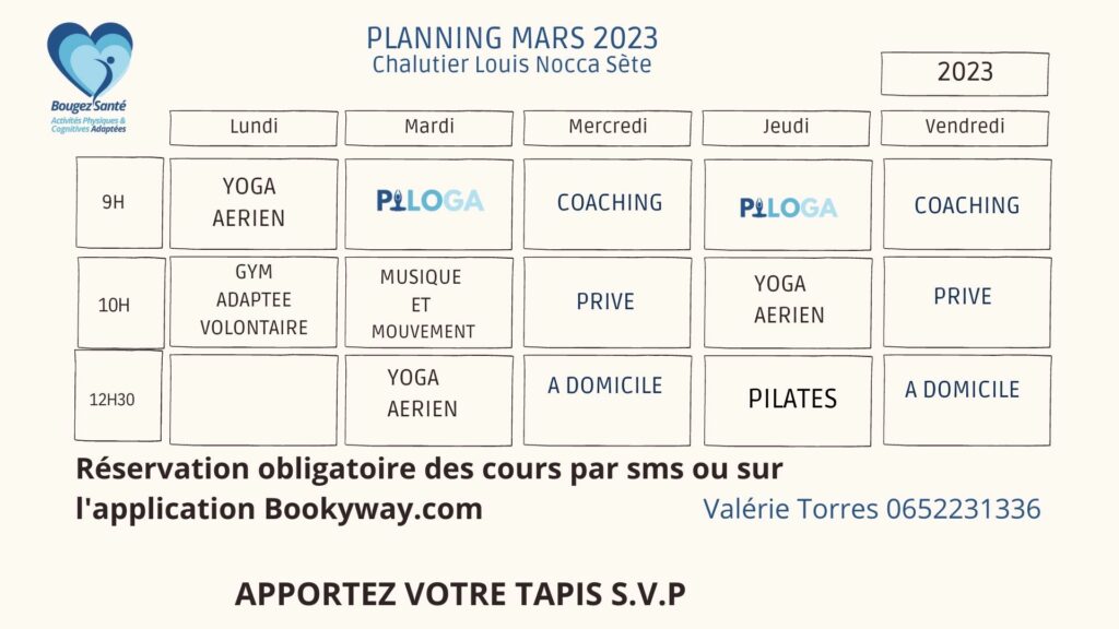 planning cours